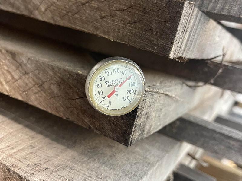 kiln drying temperature